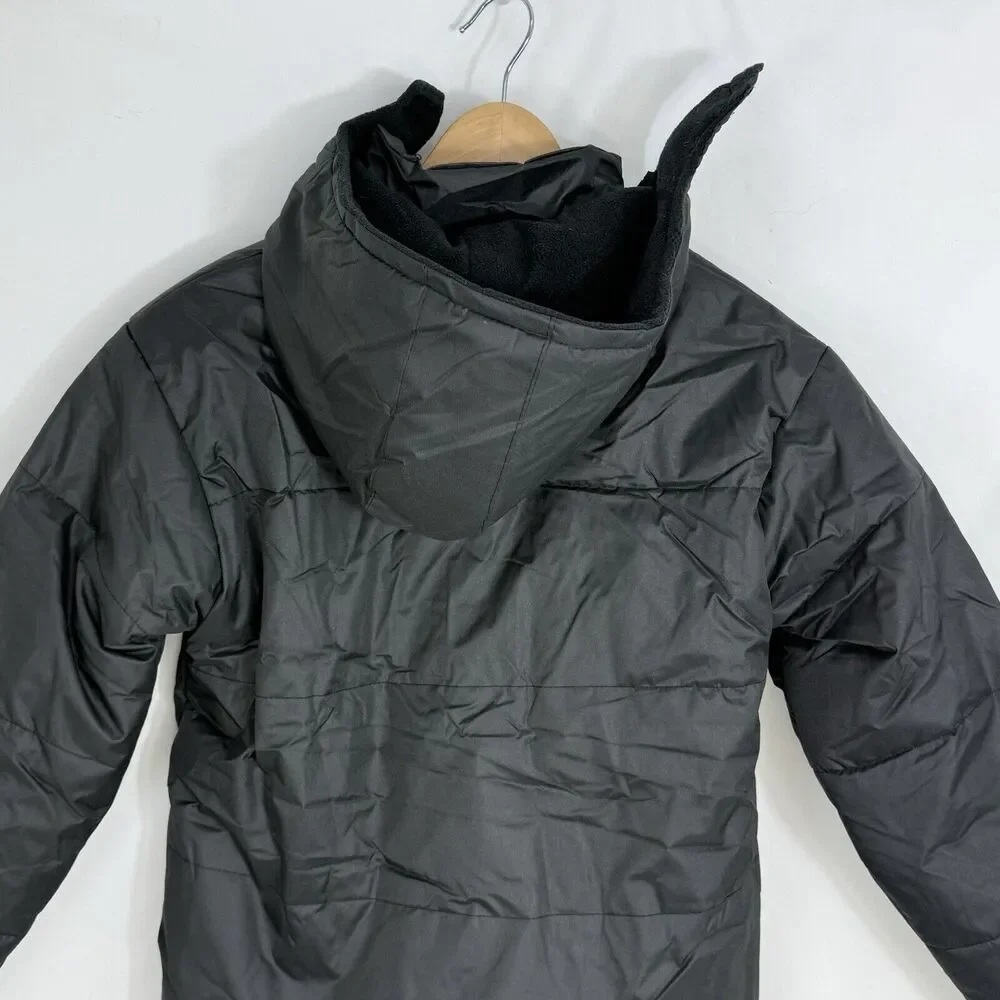 Revess Black Puffer Winter Coat Hooded Men Size 8 Small NWT